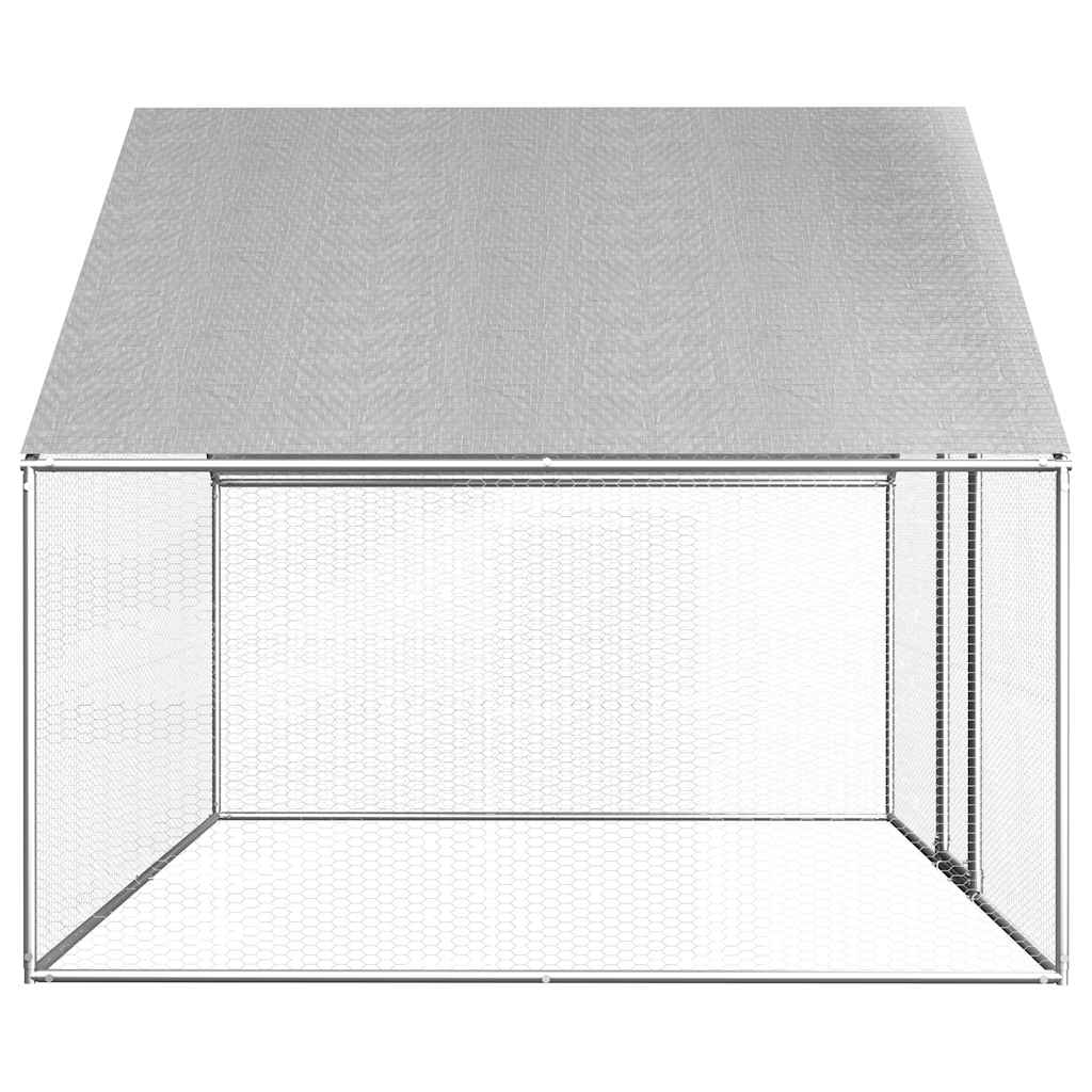 vidaXL Klatka zewnętrzna dla kurcząt, 2,75x2x1,92 m, stal galwanizowana