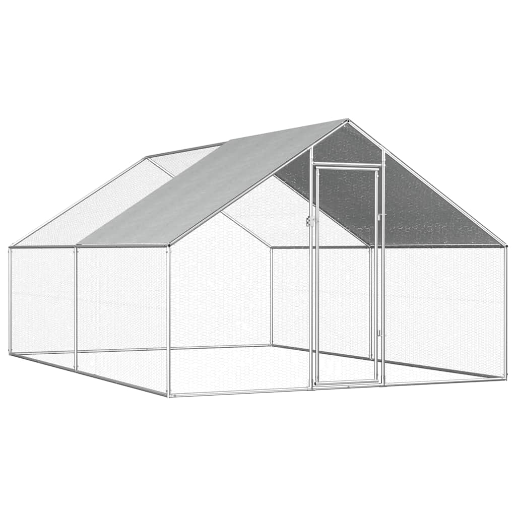 vidaXL Klatka zewnętrzna dla kurcząt, 2,75x4x1,92 m, stal galwanizowana
