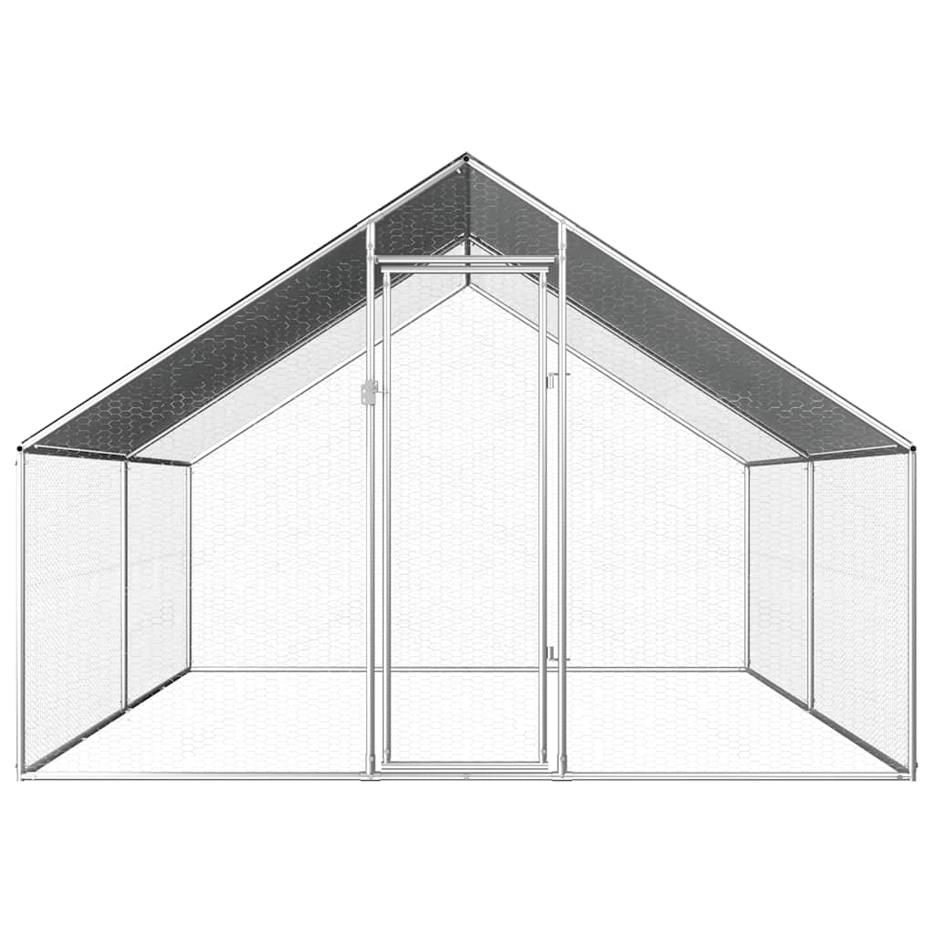 vidaXL Klatka zewnętrzna dla kurcząt, 2,75x4x1,92 m, stal galwanizowana