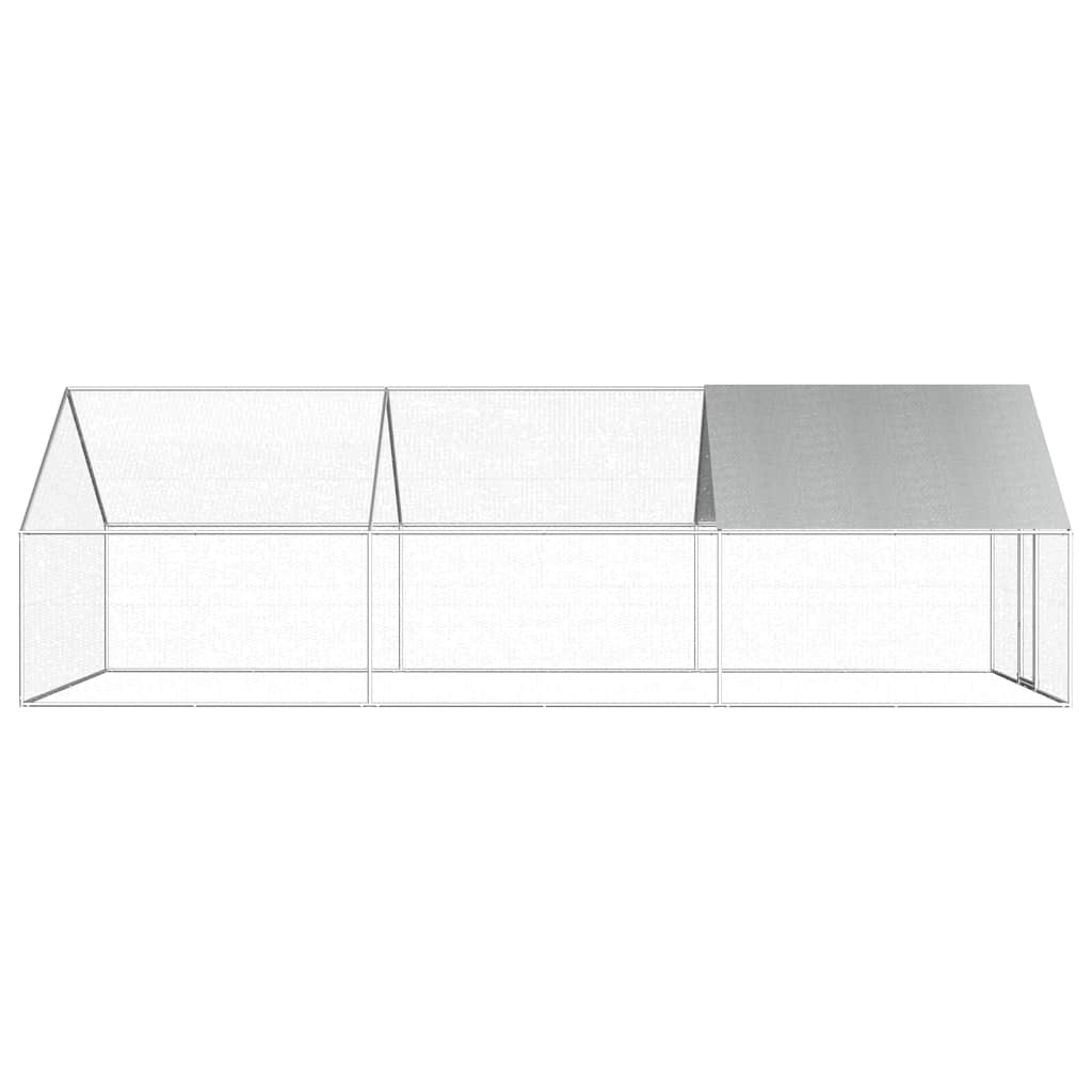 vidaXL Klatka zewnętrzna dla kurcząt, 2,75x6x1,92 m, stal galwanizowana