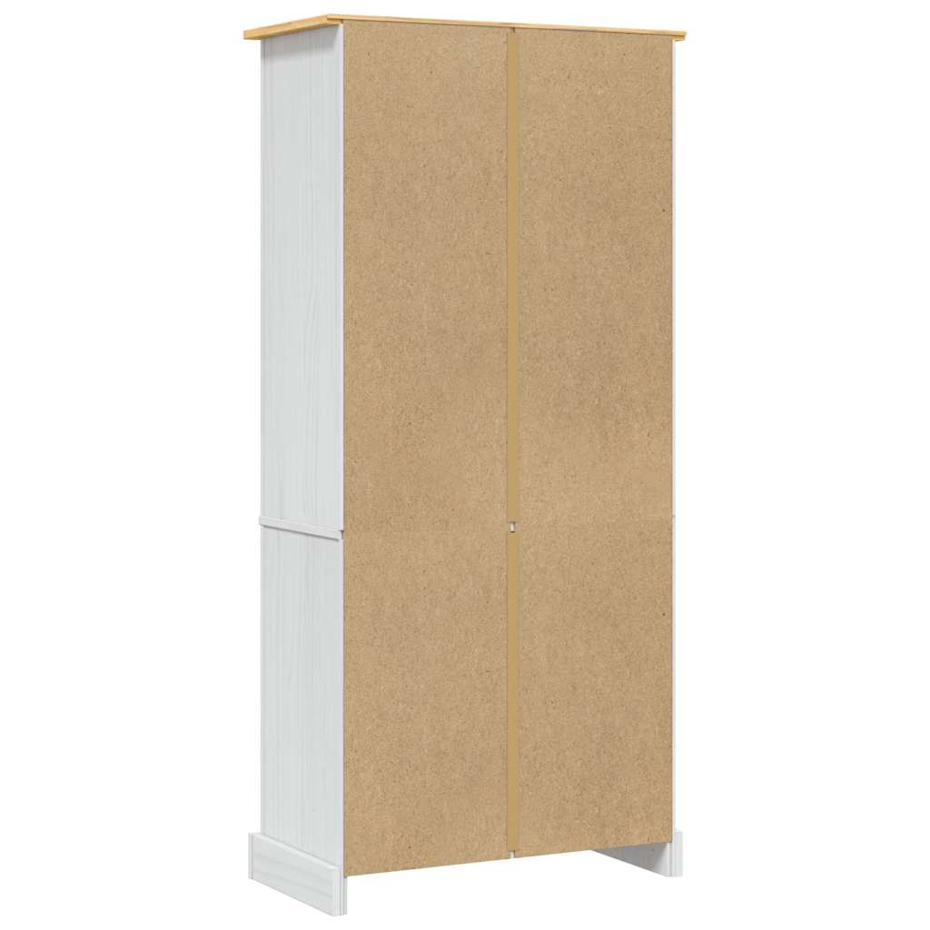 vidaXL Kredens sosnowy w meksykańskim stylu Corona, biel, 80x40x170 cm