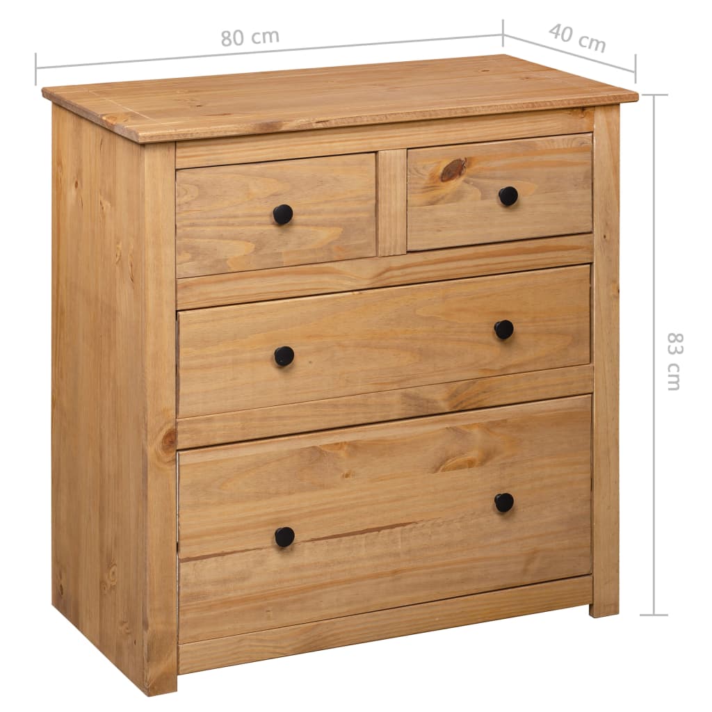 vidaXL Szafka, 80 x 40 x 83 cm, drewno sosnowe, seria Panama