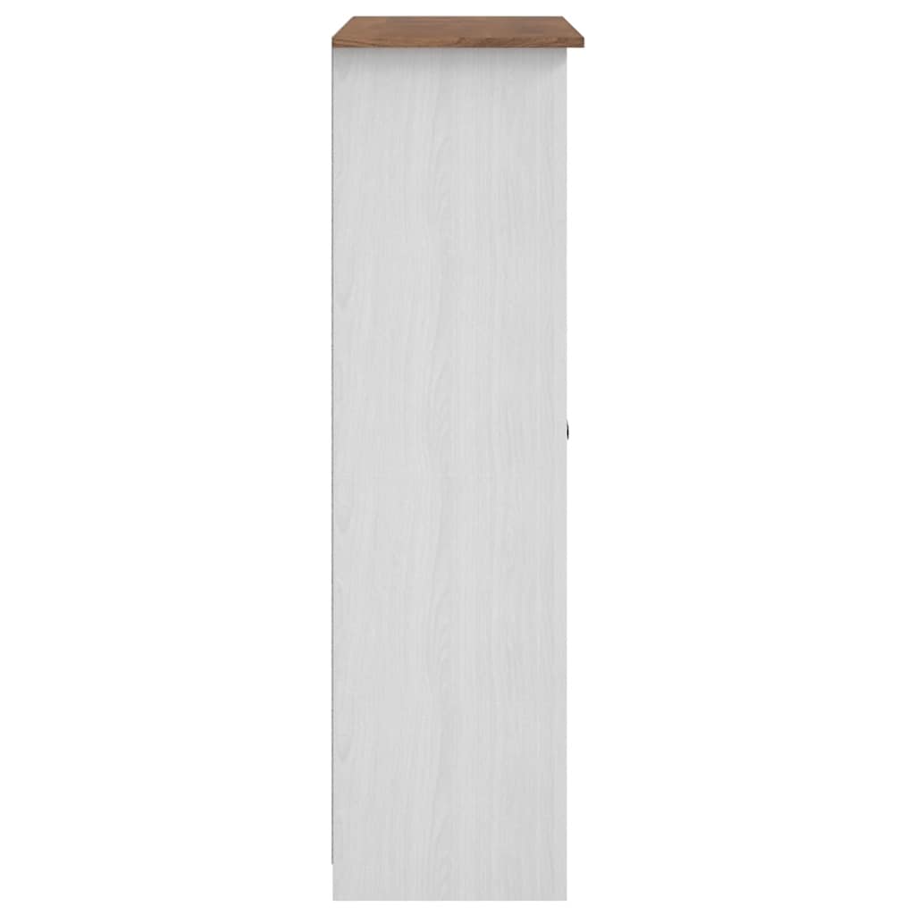 vidaXL Szafa trzydrzwiowa, biała, 118x50x171,5 cm, sosna, seria Panama