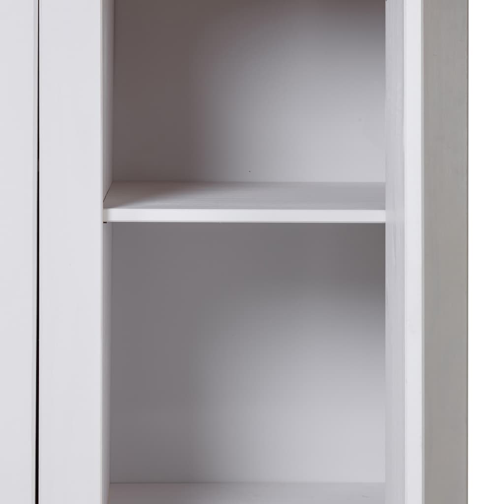 vidaXL Szafa trzydrzwiowa, biała, 118x50x171,5 cm, sosna, seria Panama