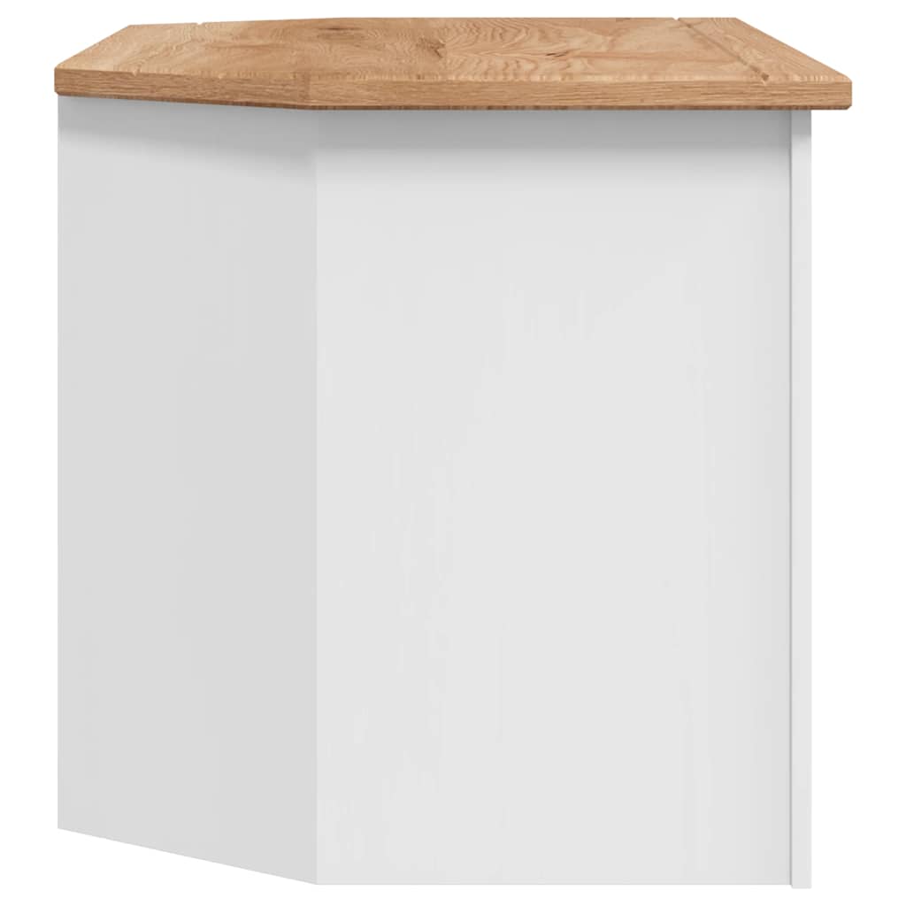 vidaXL Narożna szafka pod TV, biała, 93x49x49 cm, sosna, seria Panama