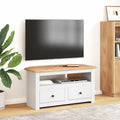 vidaXL Narożna szafka pod TV, biała, 93x49x49 cm, sosna, seria Panama