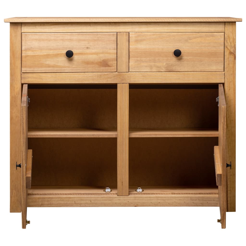 vidaXL Szafka, 93x40x80 cm, lite drewno sosnowe, seria Panama