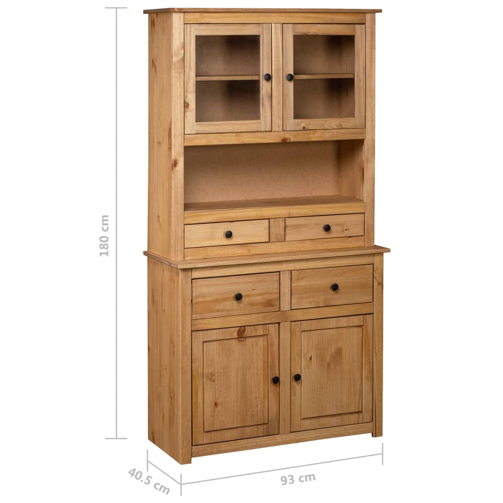 vidaXL Kredens, 93x40,5x180 cm, lita sosna, seria Panama