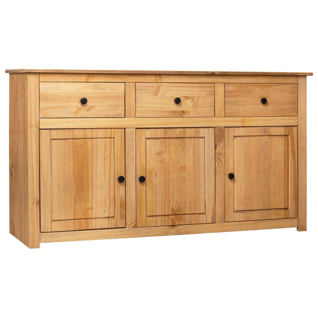 vidaXL Szafka, 135x40x80 cm, lite drewno sosnowe, seria Panama