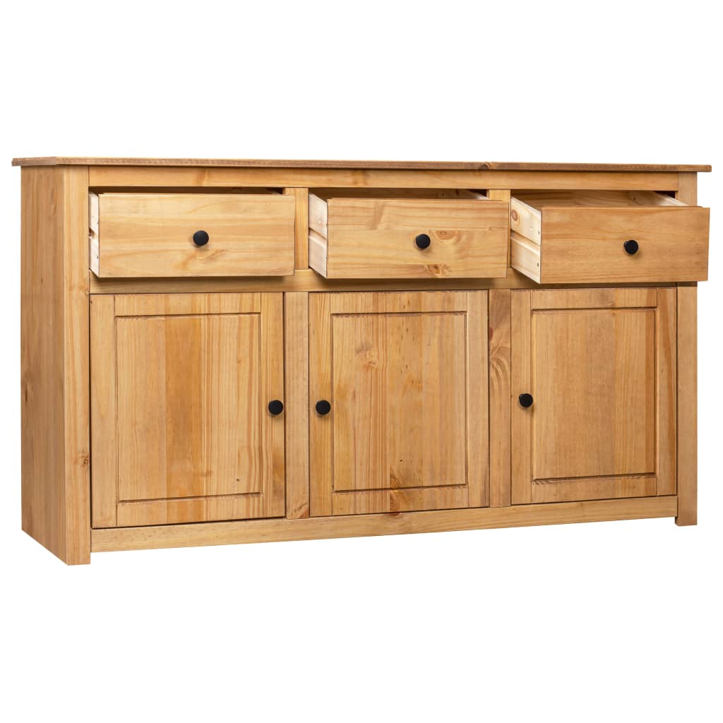 vidaXL Szafka, 135x40x80 cm, lite drewno sosnowe, seria Panama