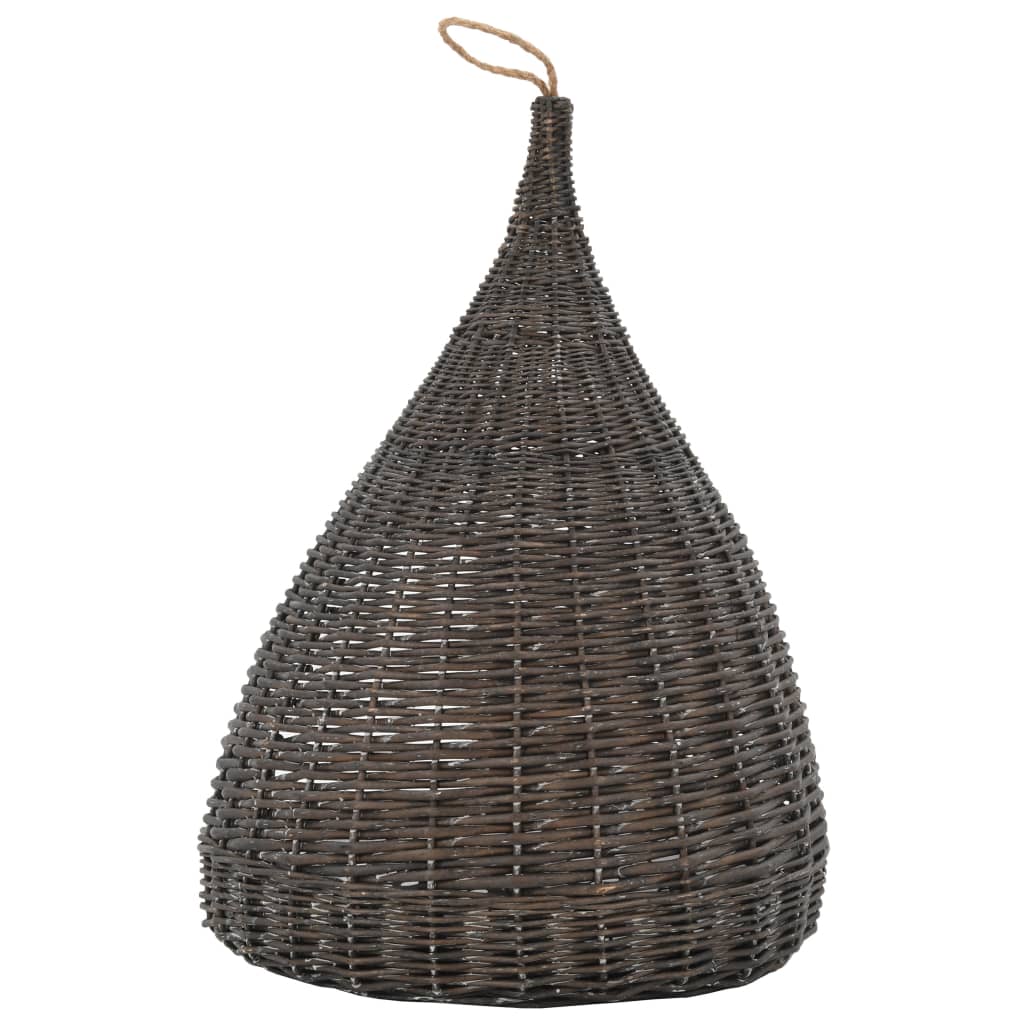 vidaXL Domek dla kota z poduszką, szary, 40x60 cm, wiklina, tipi