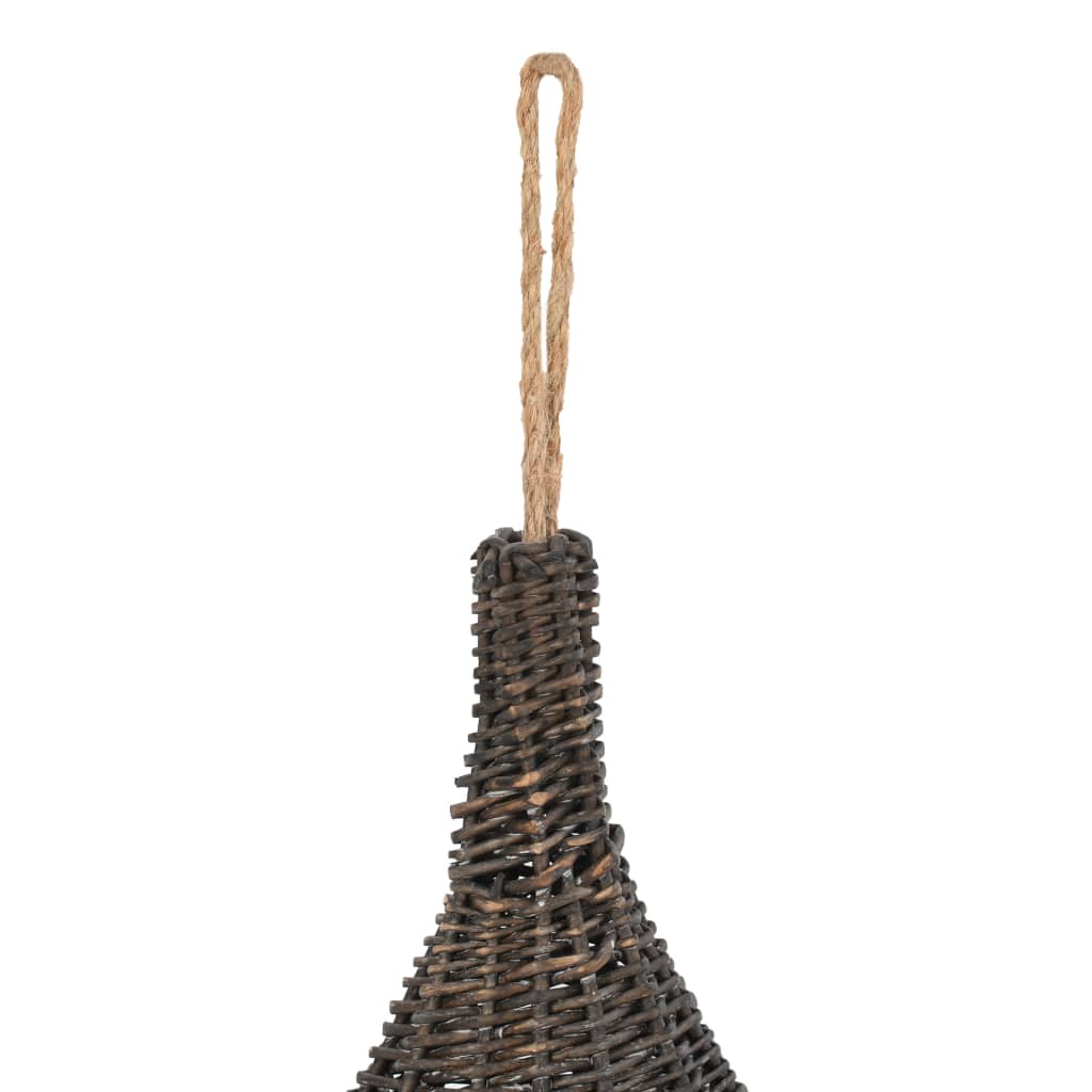 vidaXL Domek dla kota z poduszką, szary, 40x60 cm, wiklina, tipi