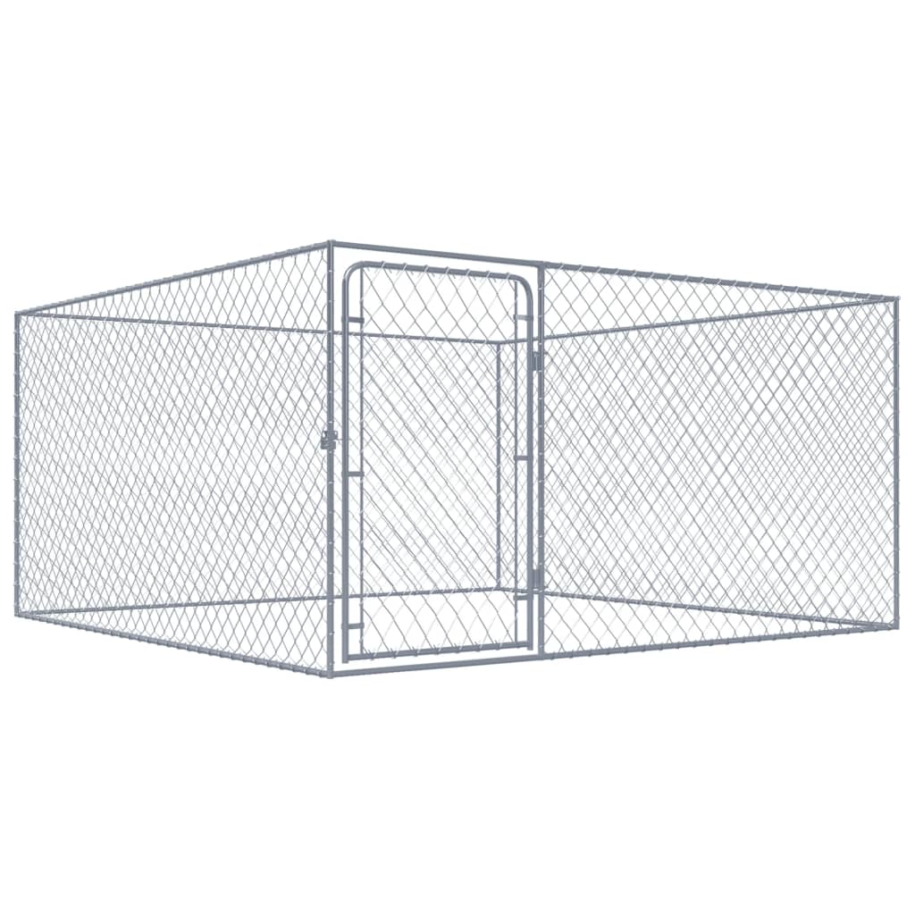 vidaXL Kojec dla psa z galwanizowanej stali, 2 x 2 x 1 m