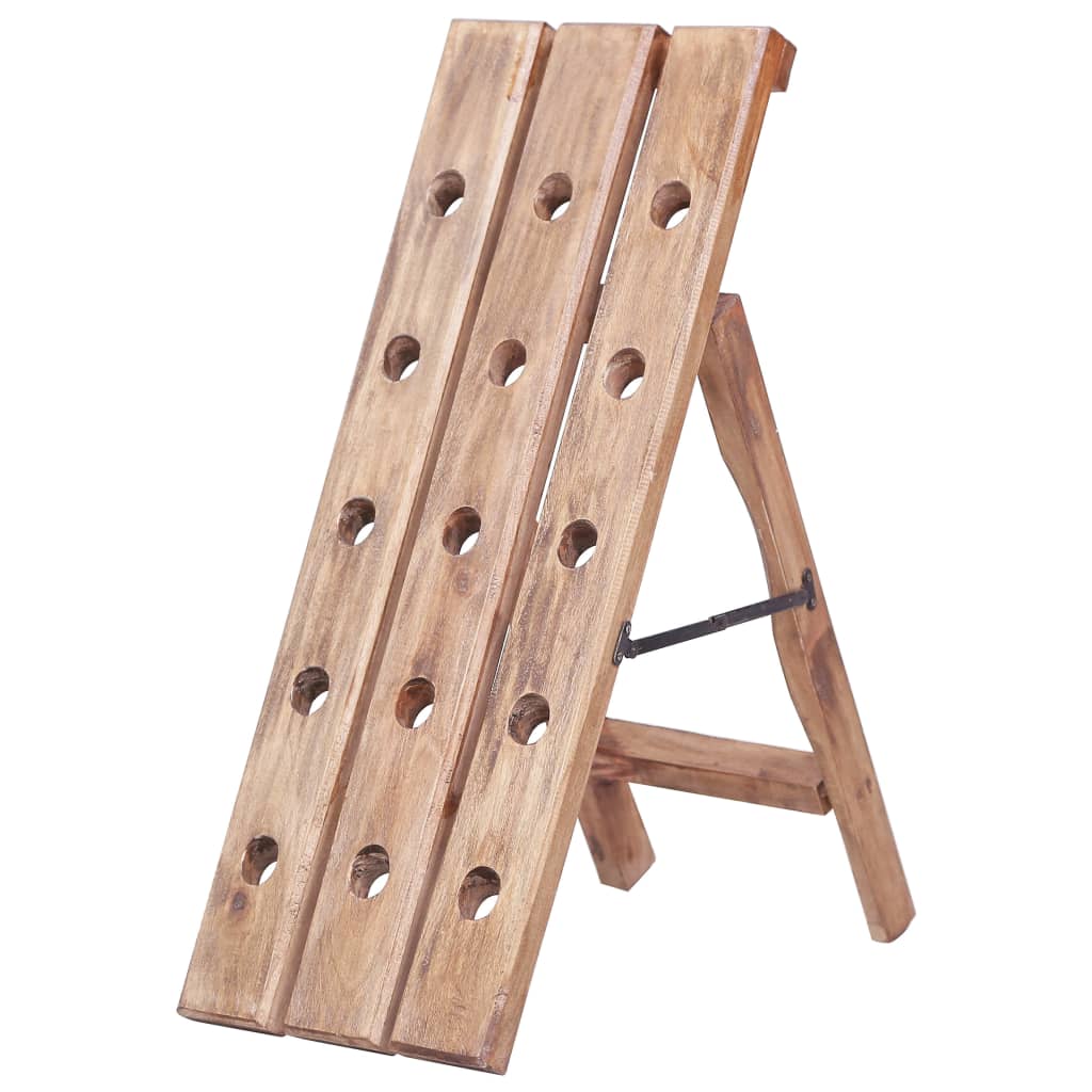 vidaXL Stojak na 15 butelek wina, 26x50x70 cm, lity mahoń