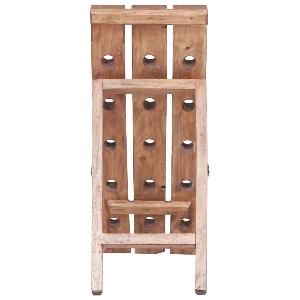 vidaXL Stojak na 15 butelek wina, 26x50x70 cm, lity mahoń