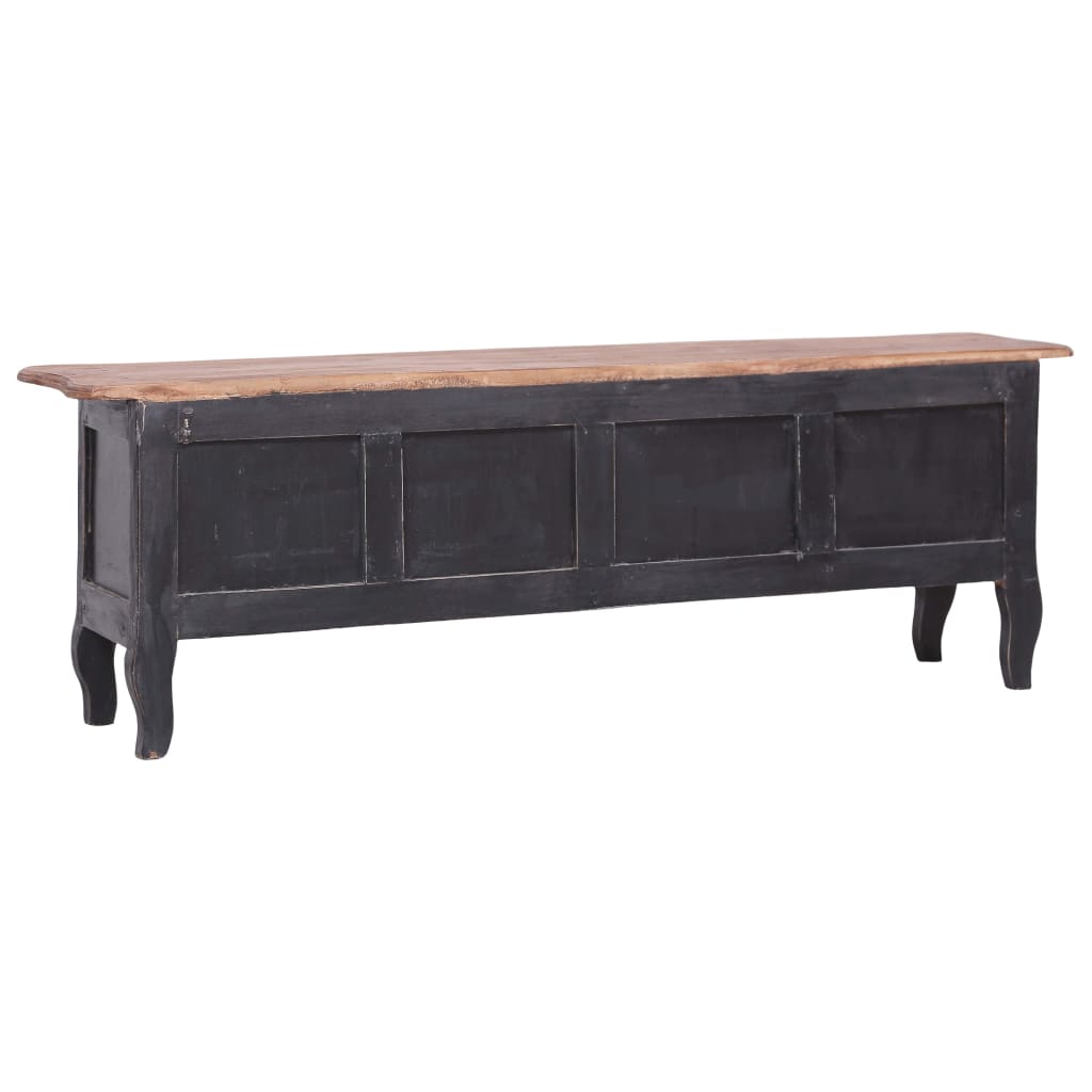 vidaXL Szafka pod TV, 120x30x40 cm, czarna, lity mahoń