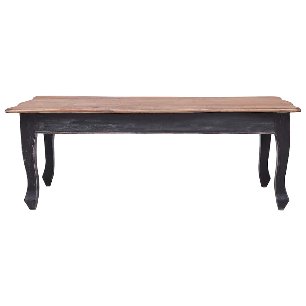 vidaXL Stolik kawowy, czarny, 120x60x45 cm, lite drewno mahoniowe