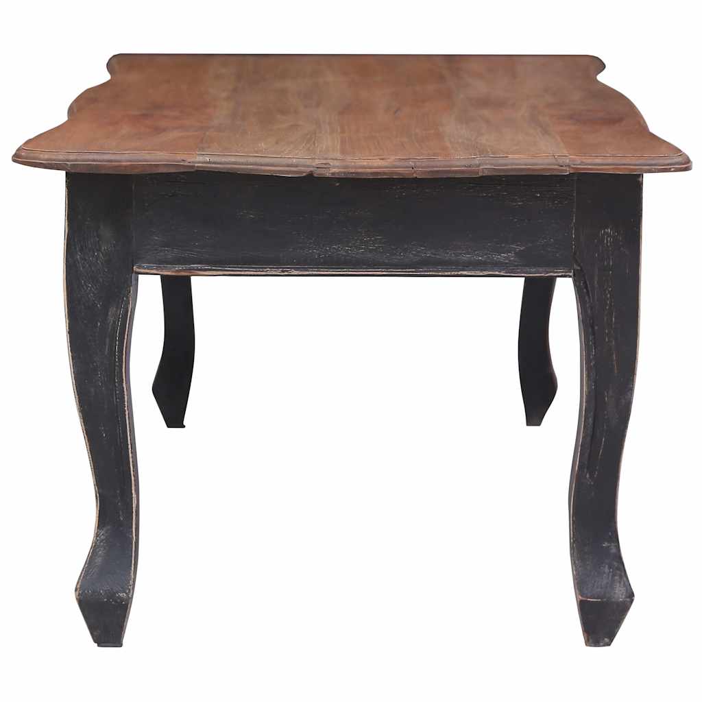 vidaXL Stolik kawowy, czarny, 120x60x45 cm, lite drewno mahoniowe