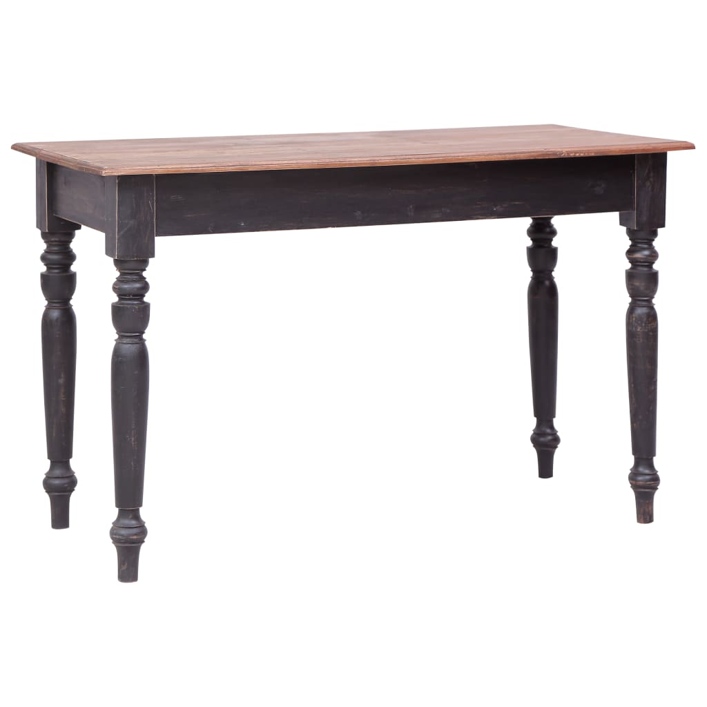 vidaXL Biurko z 3 szufladami, 117 x 57 x 75 cm, lite drewno mahoniowe