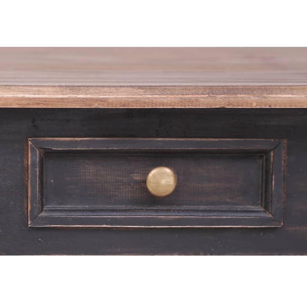 vidaXL Biurko z 3 szufladami, 117 x 57 x 75 cm, lite drewno mahoniowe