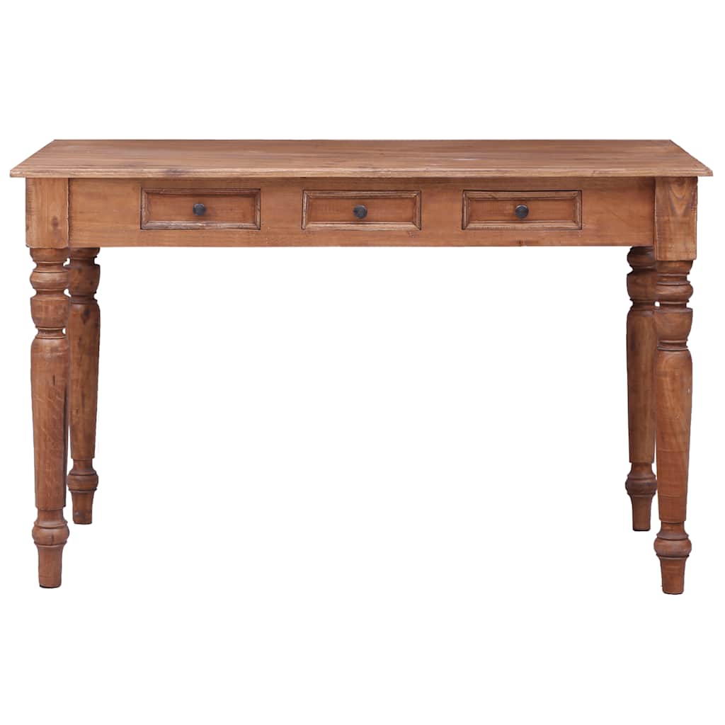 vidaXL Biurko z szufladami, 117 x 57 x 75 cm, lite drewno mahoniowe