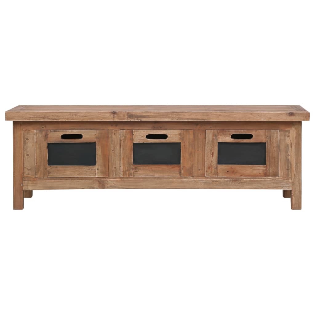 vidaXL Szafka pod TV, 3 szuflady, 120x30x40 cm, lite drewno mahoniowe