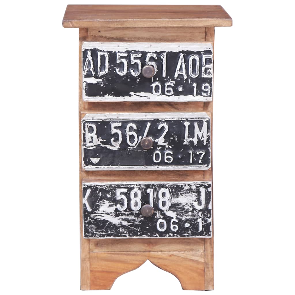 vidaXL Szafka nocna, 30x30x51 cm, lite drewno mahoniowe