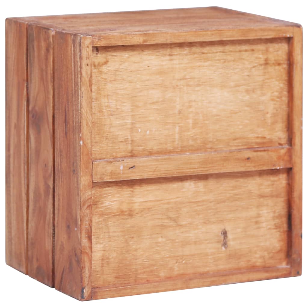 vidaXL Szafka nocna, 3 szuflady, 35x25x35 cm, lite drewno z mahoniowe