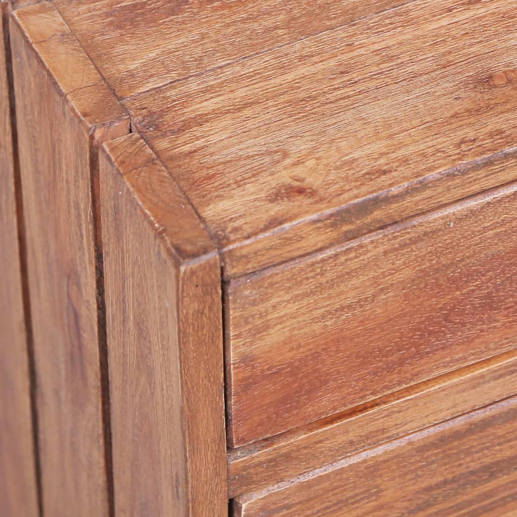 vidaXL Szafka nocna, 3 szuflady, 35x25x35 cm, lite drewno z mahoniowe