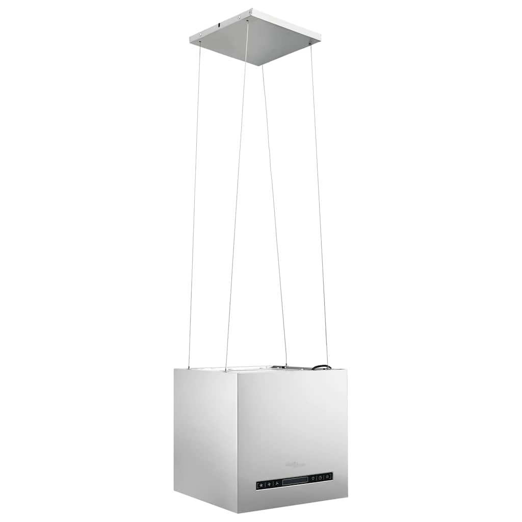 vidaXL Wiszący okap nad wyspę, dotykowy, LCD, 37 cm, stal nierdzewna