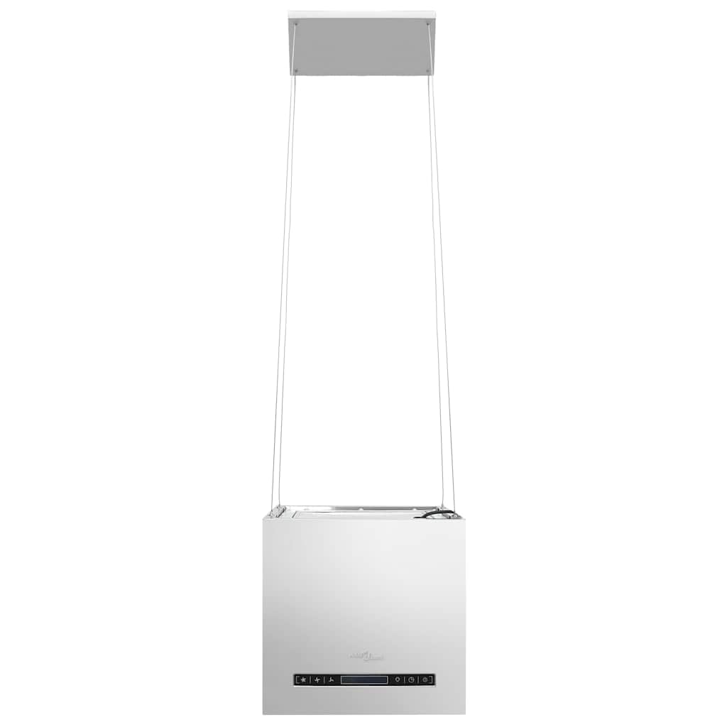 vidaXL Wiszący okap nad wyspę, dotykowy, LCD, 37 cm, stal nierdzewna