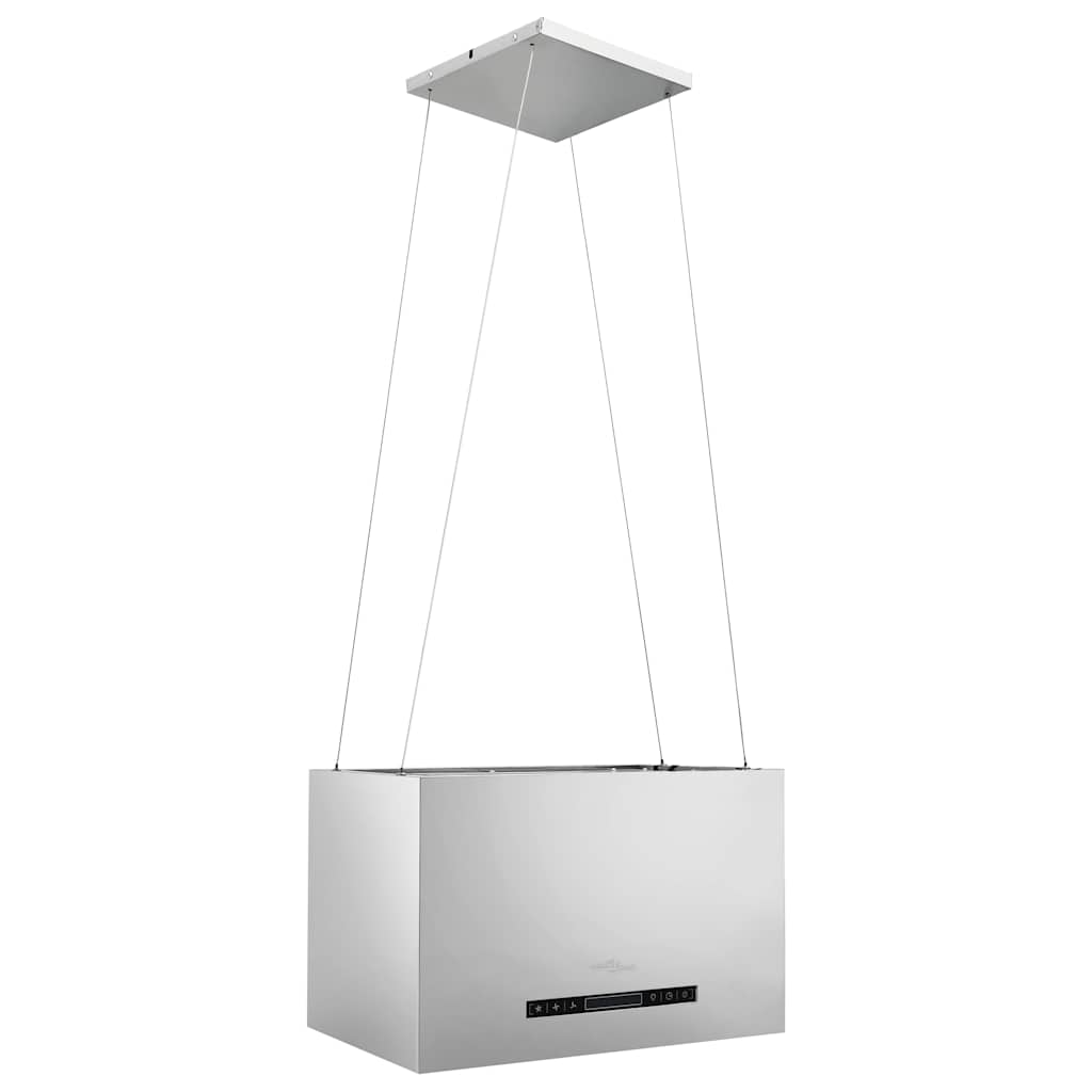vidaXL Wiszący okap nad wyspę, dotykowy, LCD, 55 cm, stal nierdzewna