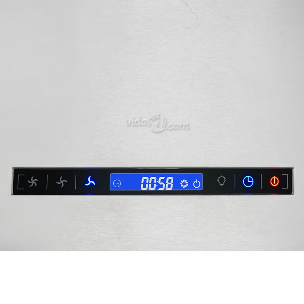 vidaXL Wiszący okap nad wyspę, dotykowy, LCD, 55 cm, stal nierdzewna
