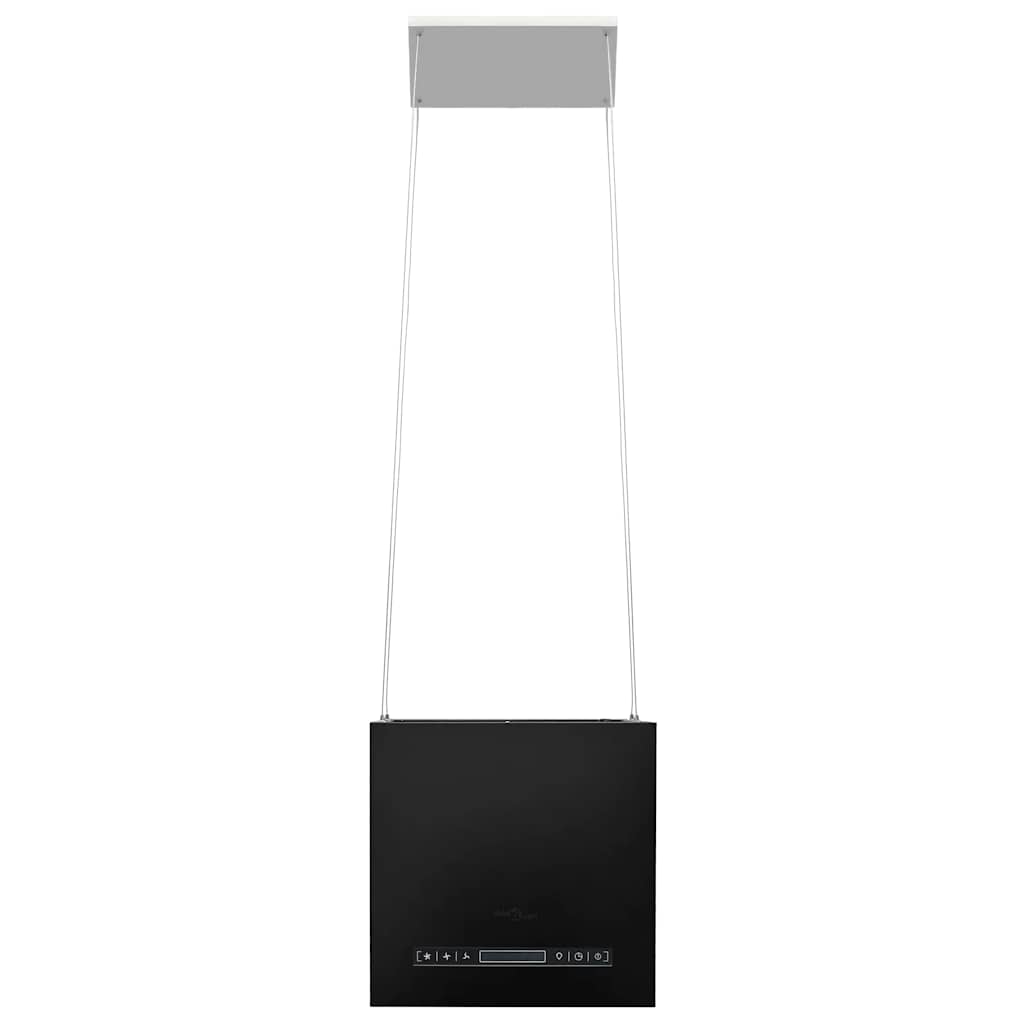 vidaXL Wiszący okap nad wyspę, dotykowy LCD, 37 cm, stal