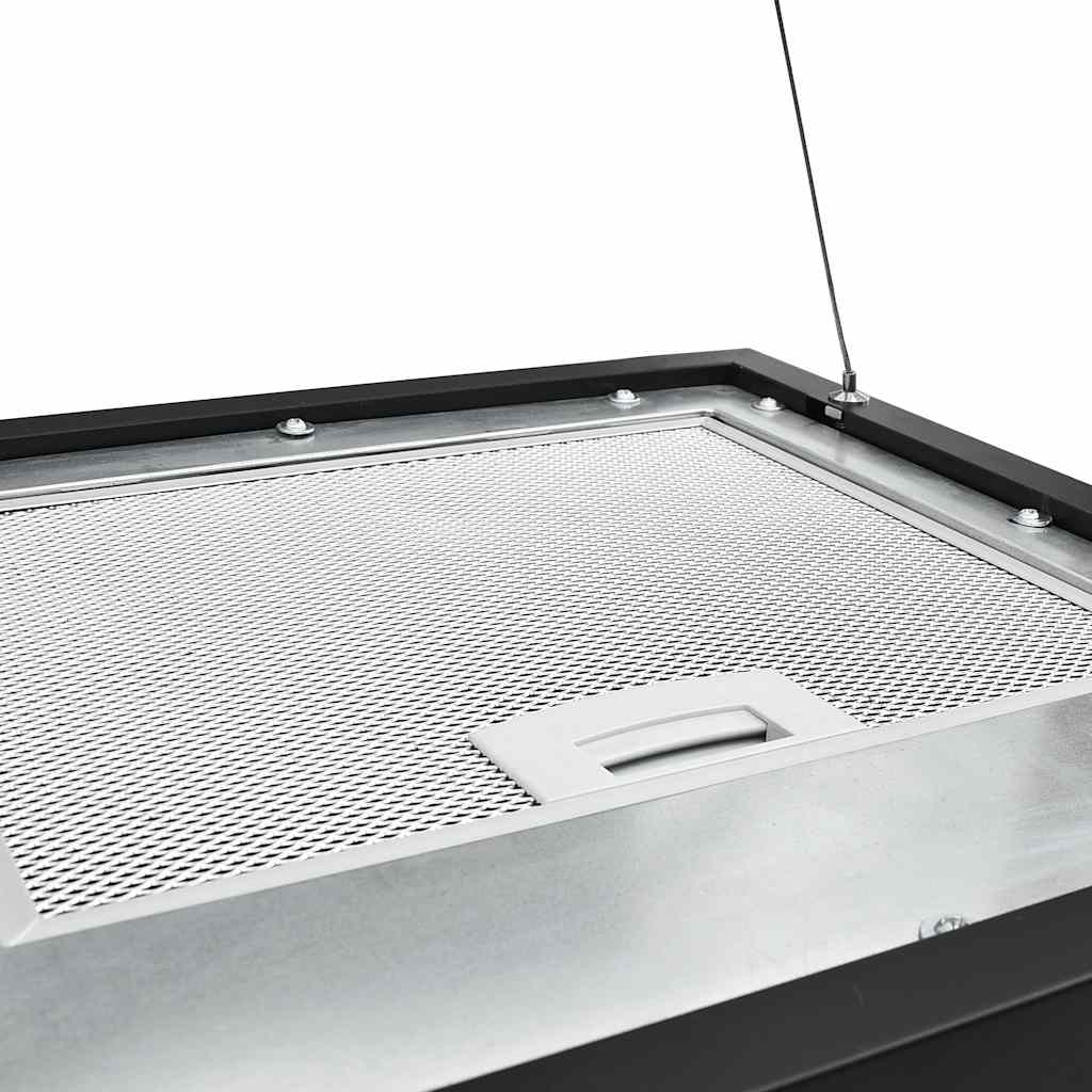 vidaXL Wiszący okap nad wyspę, dotykowy LCD, 37 cm, stal