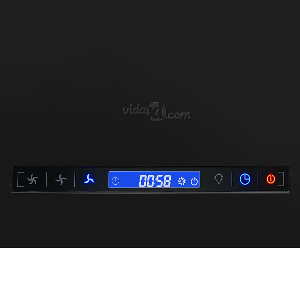 vidaXL Wiszący okap nad wyspę, dotykowy LCD, 37 cm, stal