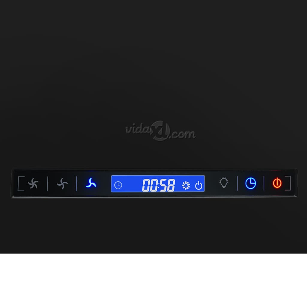 vidaXL Wiszący okap nad wyspę, dotykowy LCD, 55 cm, stalowy