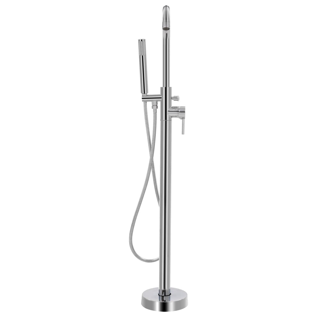 vidaXL Bateria wolnostojąca do wanny, stal nierdzewna, 118,5 cm