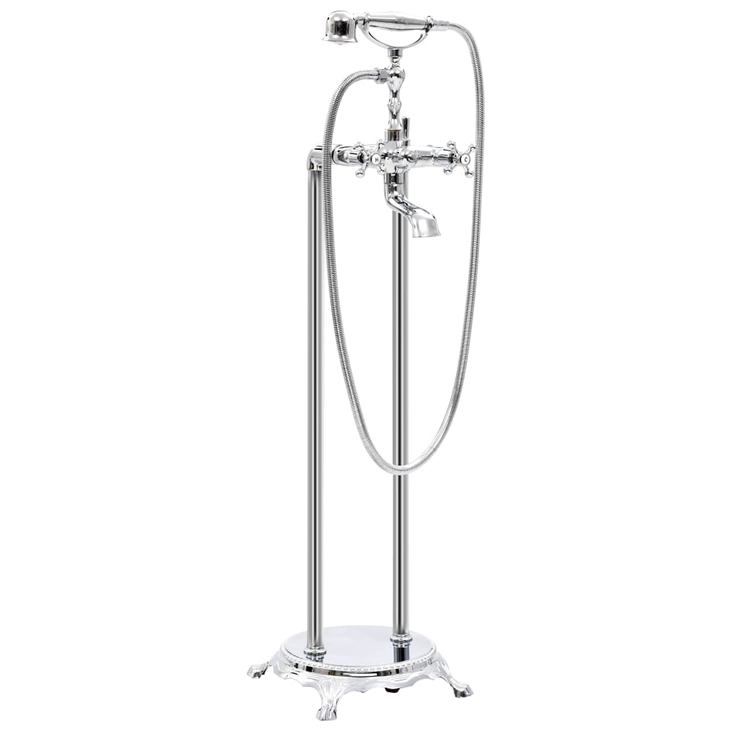 vidaXL Bateria wolnostojąca do wanny, stal nierdzewna, 99,5 cm