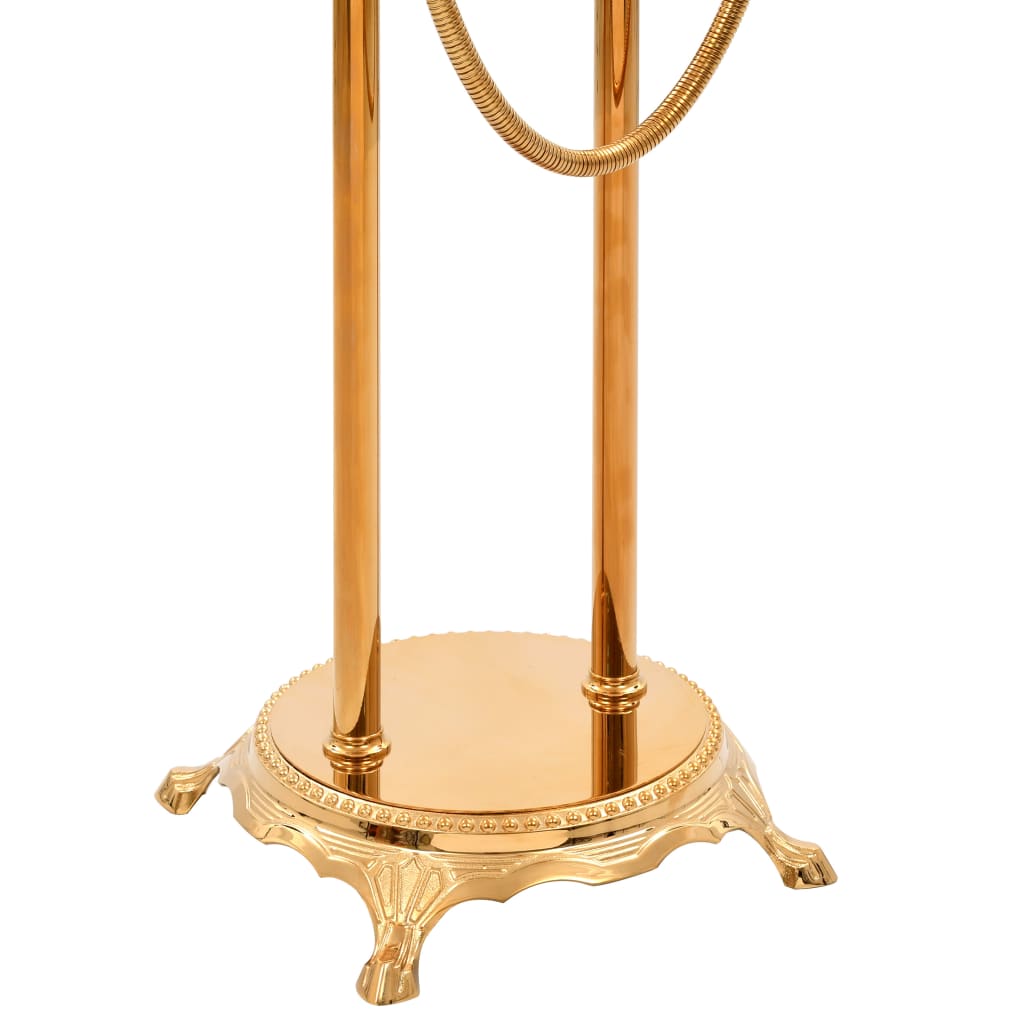 vidaXL Bateria wolnostojąca do wanny, stal nierdzewna, 99,5 cm, złota