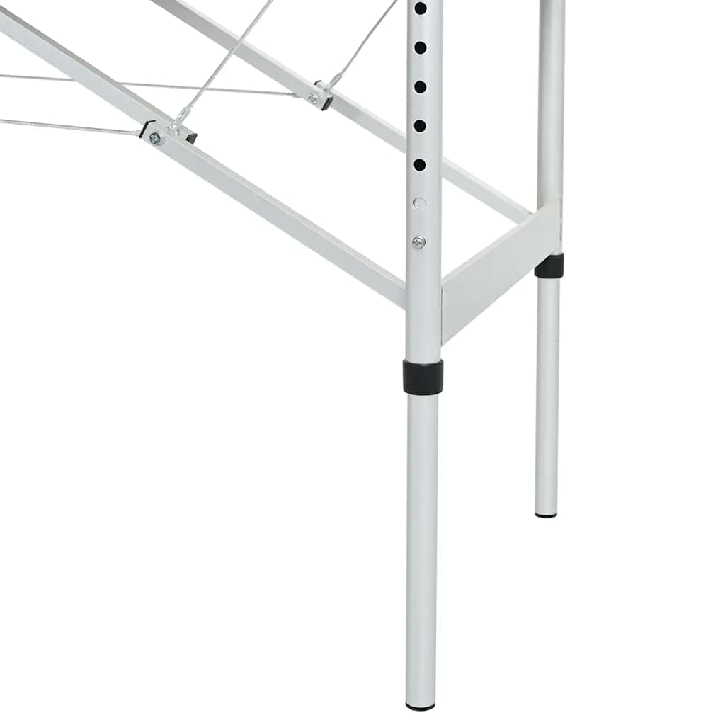 vidaXL Stół do masażu, 4 strefy, rama z aluminium, antracyt, 186x68cm