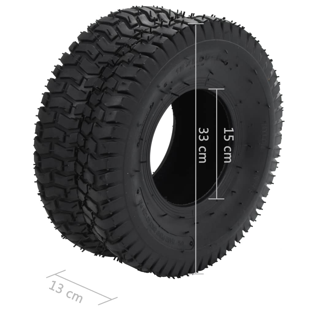 vidaXL Opony do taczki, 2 szt., 15x6.00-6 4PR, guma