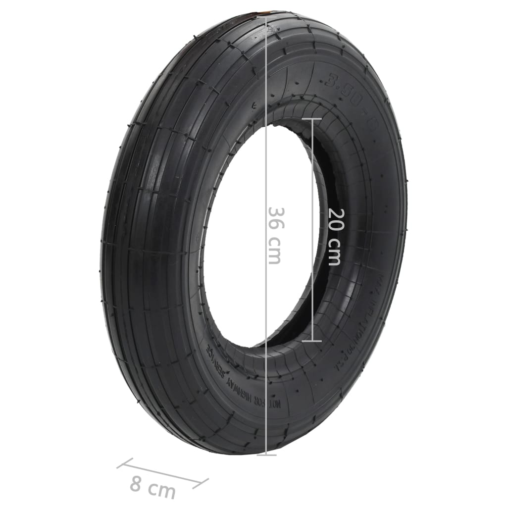 vidaXL Opona do taczki, 3.50-8 4PR, guma