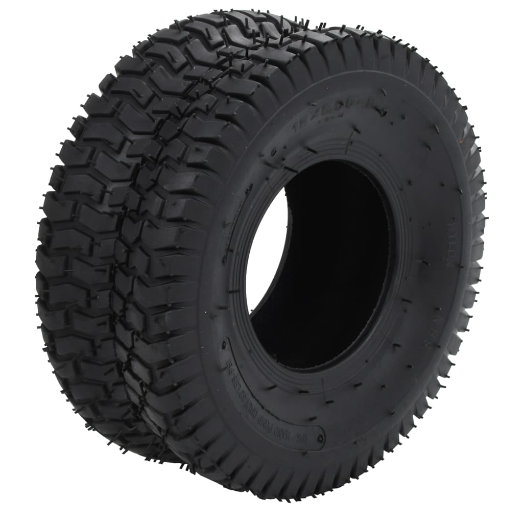 vidaXL 4-częściowy zestaw opon i dętek do taczki, 15x6.00-6 4PR, guma