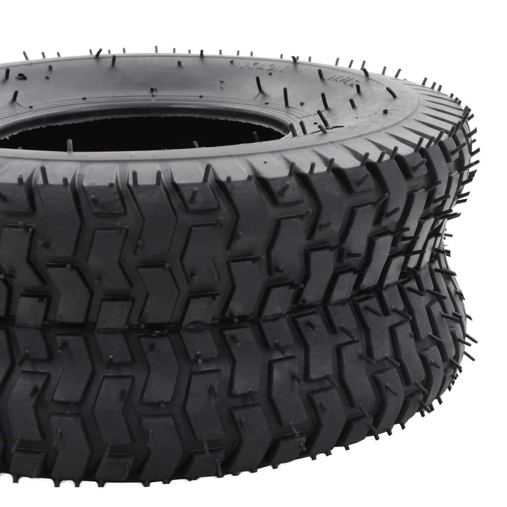 vidaXL 4-częściowy zestaw opon i dętek do taczki, 15x6.00-6 4PR, guma