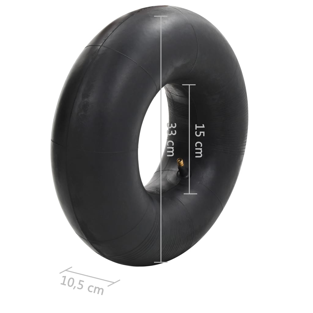 vidaXL 4-częściowy zestaw opon i dętek do taczki, 15x6.00-6 4PR, guma