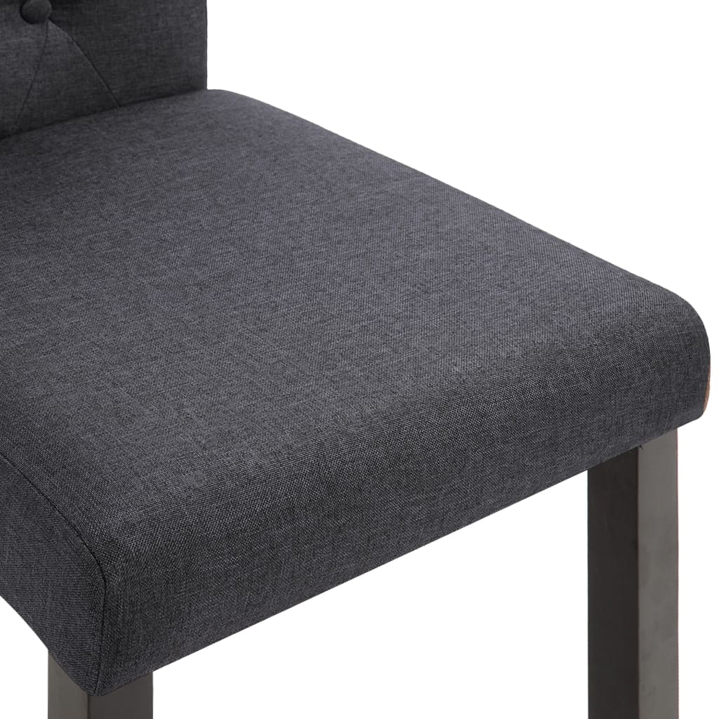 vidaXL Krzesła stołowe, 6 szt., ciemnoszare, obite tkaniną