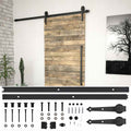 vidaXL System do montażu drzwi przesuwnych SKIEN, 200 cm, stal, czarny