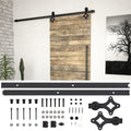 vidaXL System do montażu drzwi przesuwnych SKIEN, 200 cm, stal, czarny