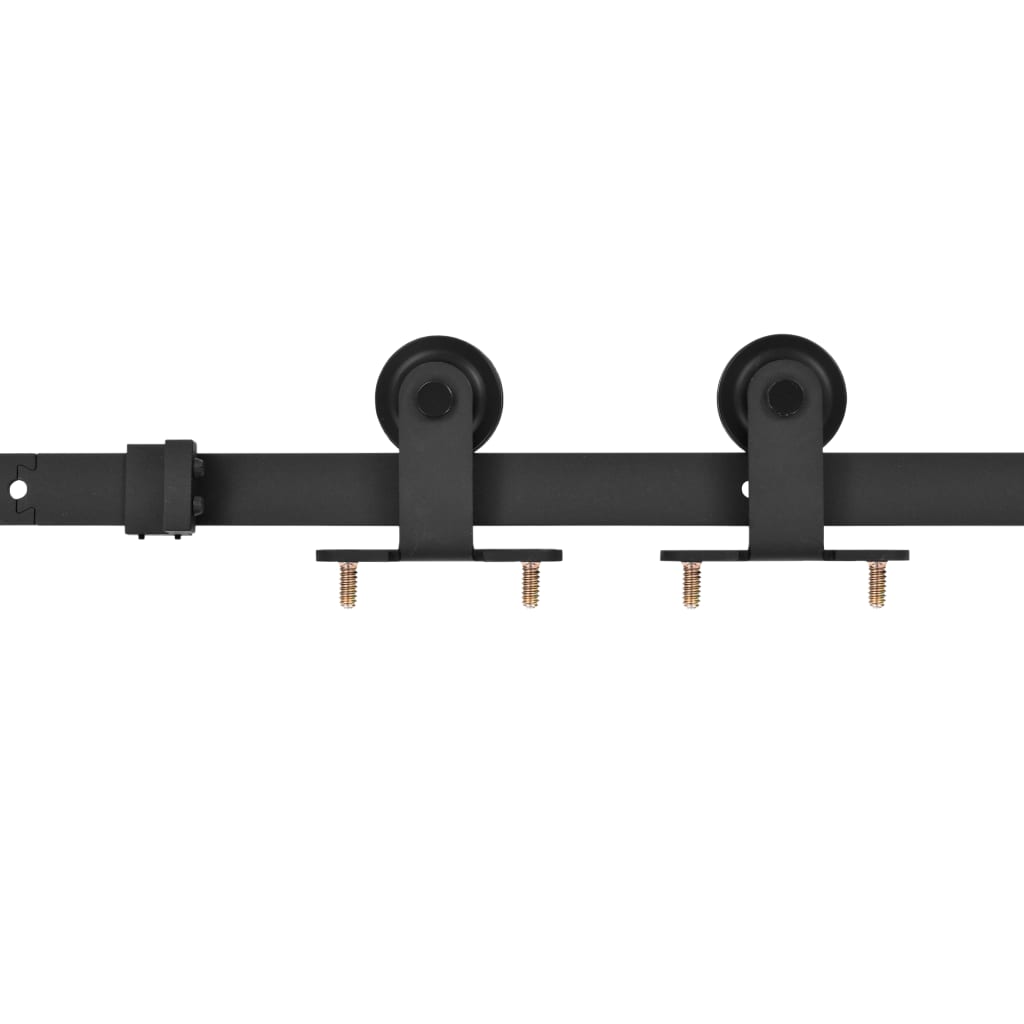 vidaXL System do montażu drzwi przesuwnych SKIEN, 200 cm, stal, czarny